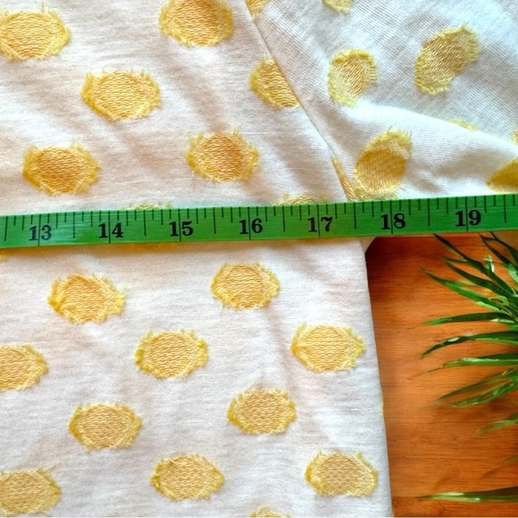 LOFT Yellow Dot Peplum Top - Size Small - NWT - Polka Dot / Spring - Picture 10 of 14